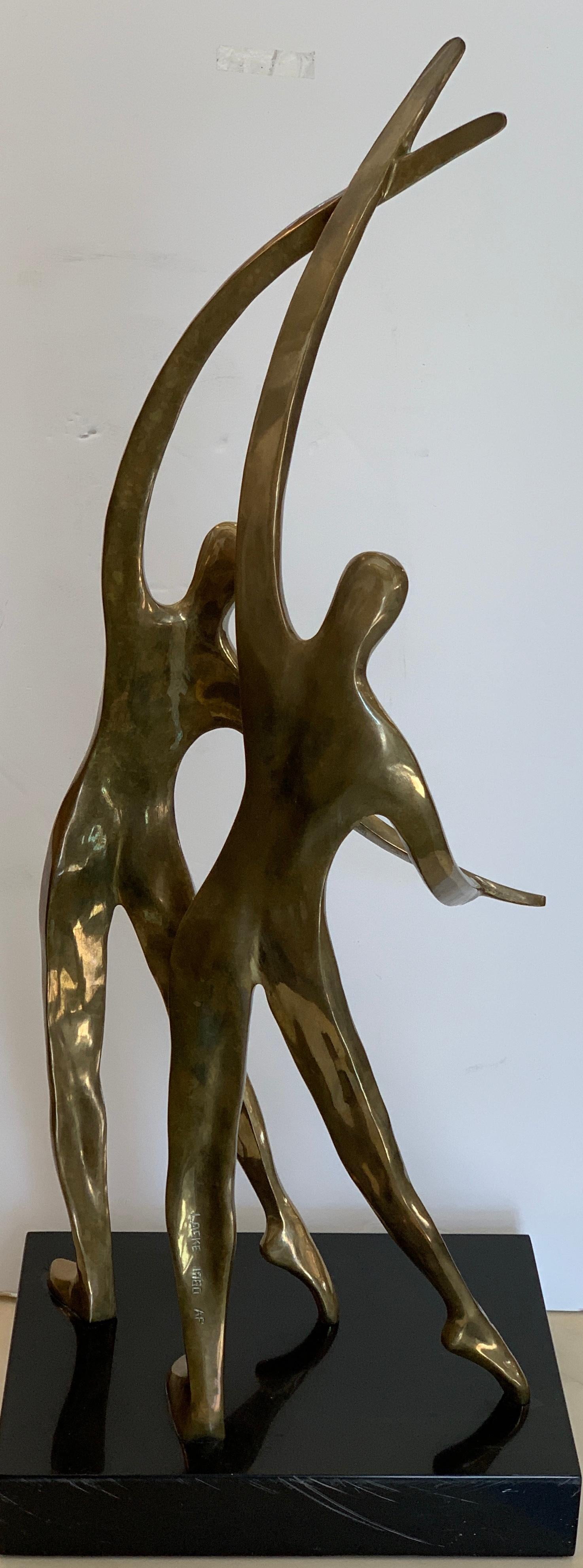 1980 Gardner Locke Bronze Dancing Couple For Sale 3