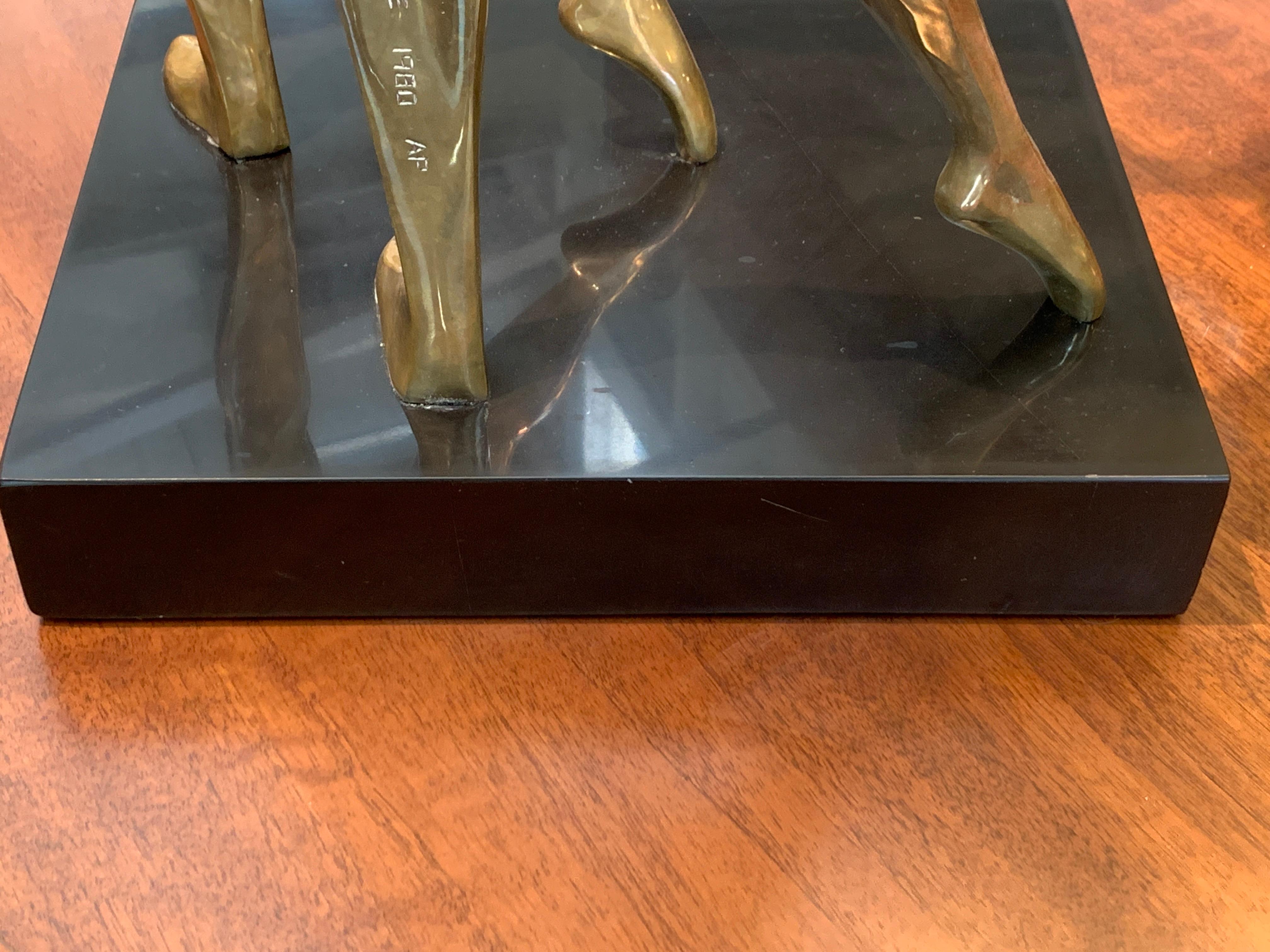 1980 Gardner Locke Bronze Dancing Couple For Sale 8