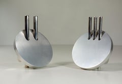 1980 Geert Koster Michele De Lucchi Solid Postmodern Design Metal Salt Pepper