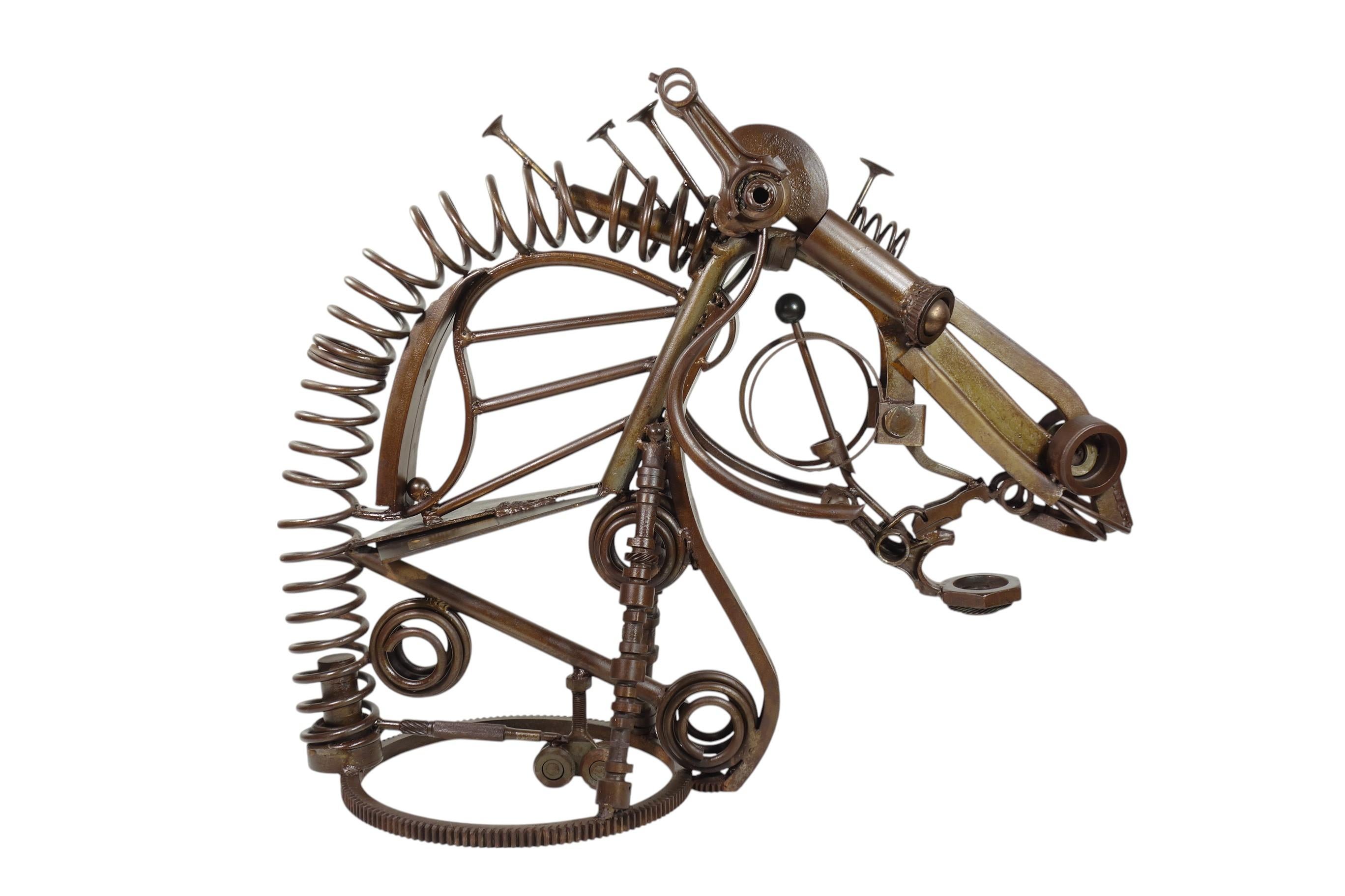 1980 Scultura italiana di cavallo gigante in ferro in vendita 7