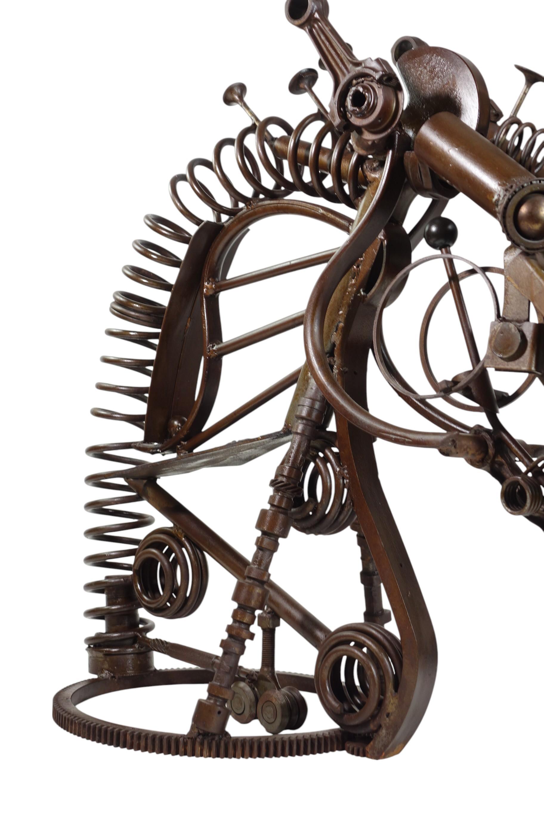 1980 Scultura italiana di cavallo gigante in ferro in vendita 12