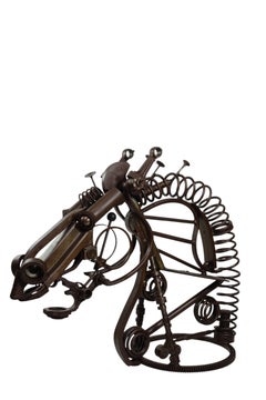 1980 Giant Iron Horse Italian Sculpture