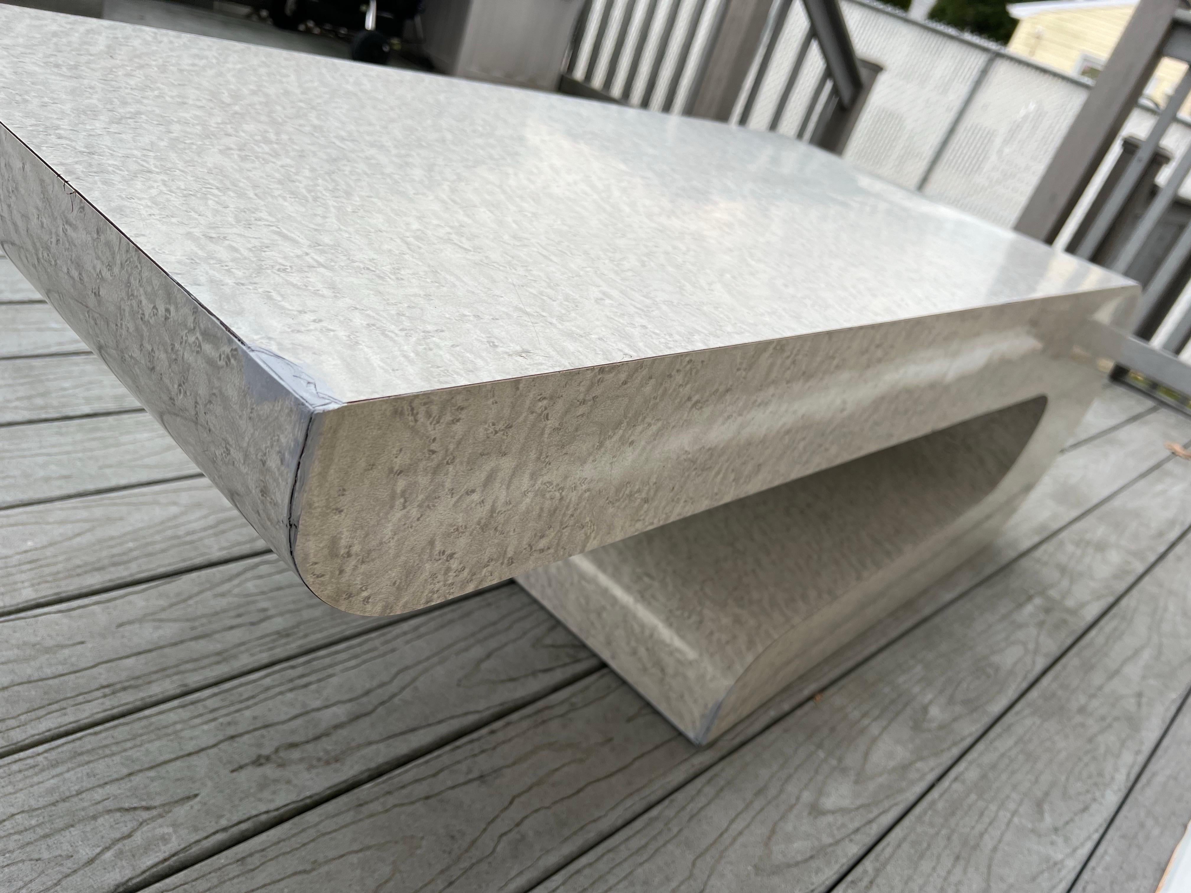 1980 Grey Laminate Coffee Table Style After Pierre Cardin For Sale 3