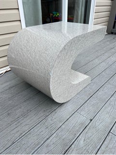 1980 Grauer Laminat-Beistelltisch im Stil nach Pierre Cardin