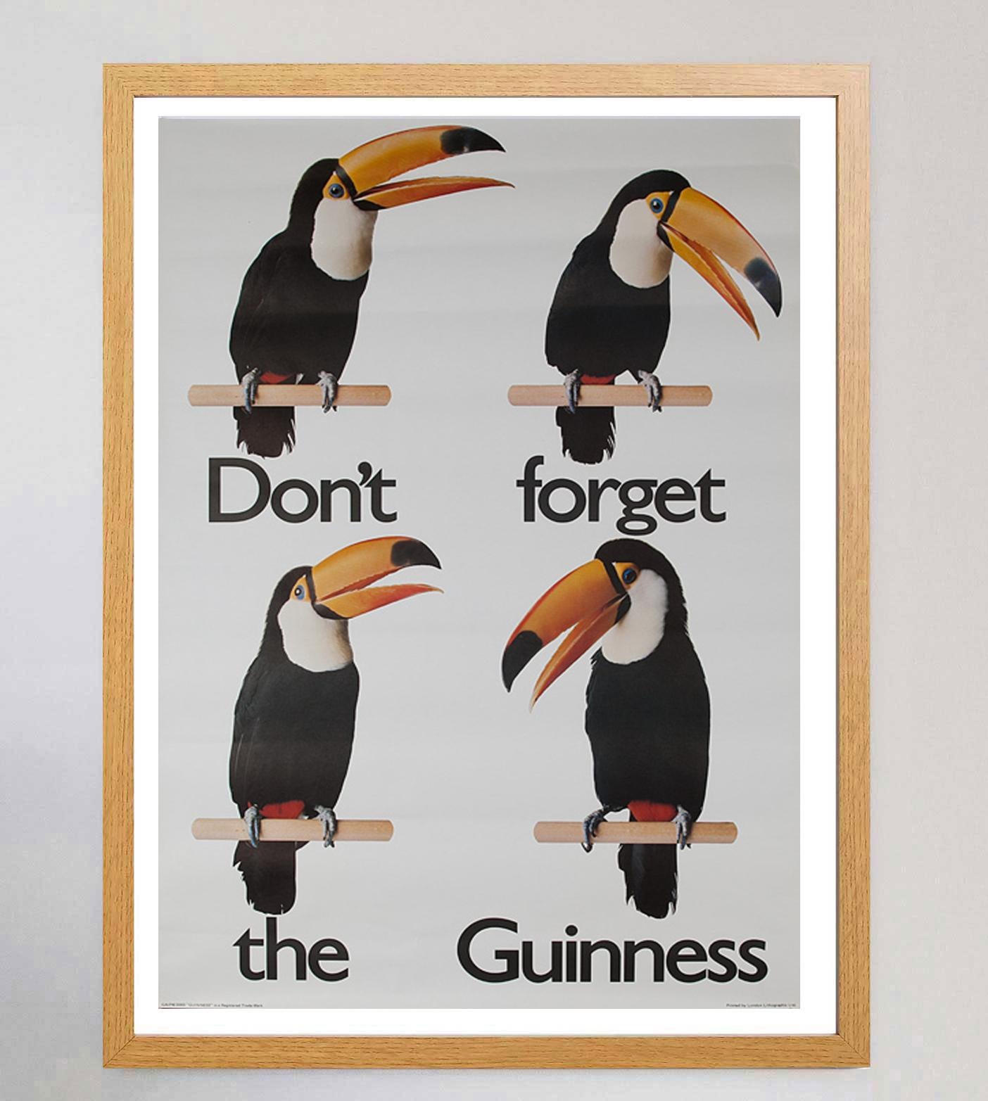 Guinness: „Down The Guinness“, Original-Vintage-Poster, 1980 im Zustand „Gut“ im Angebot in Winchester, GB
