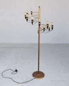 1980 Helical Bronze Floor Lamp by Gino Sarfati