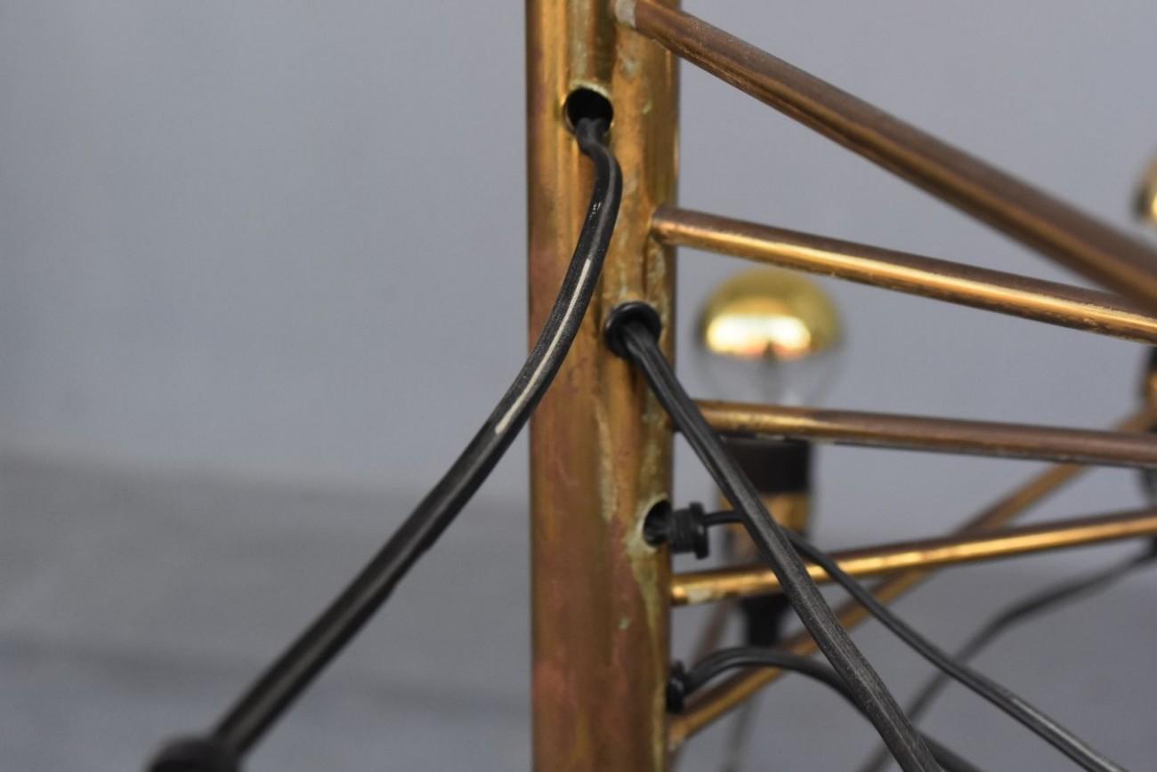 Italian 1980 Helical Bronze Floor Lamp by Gino Sarfati For Sale