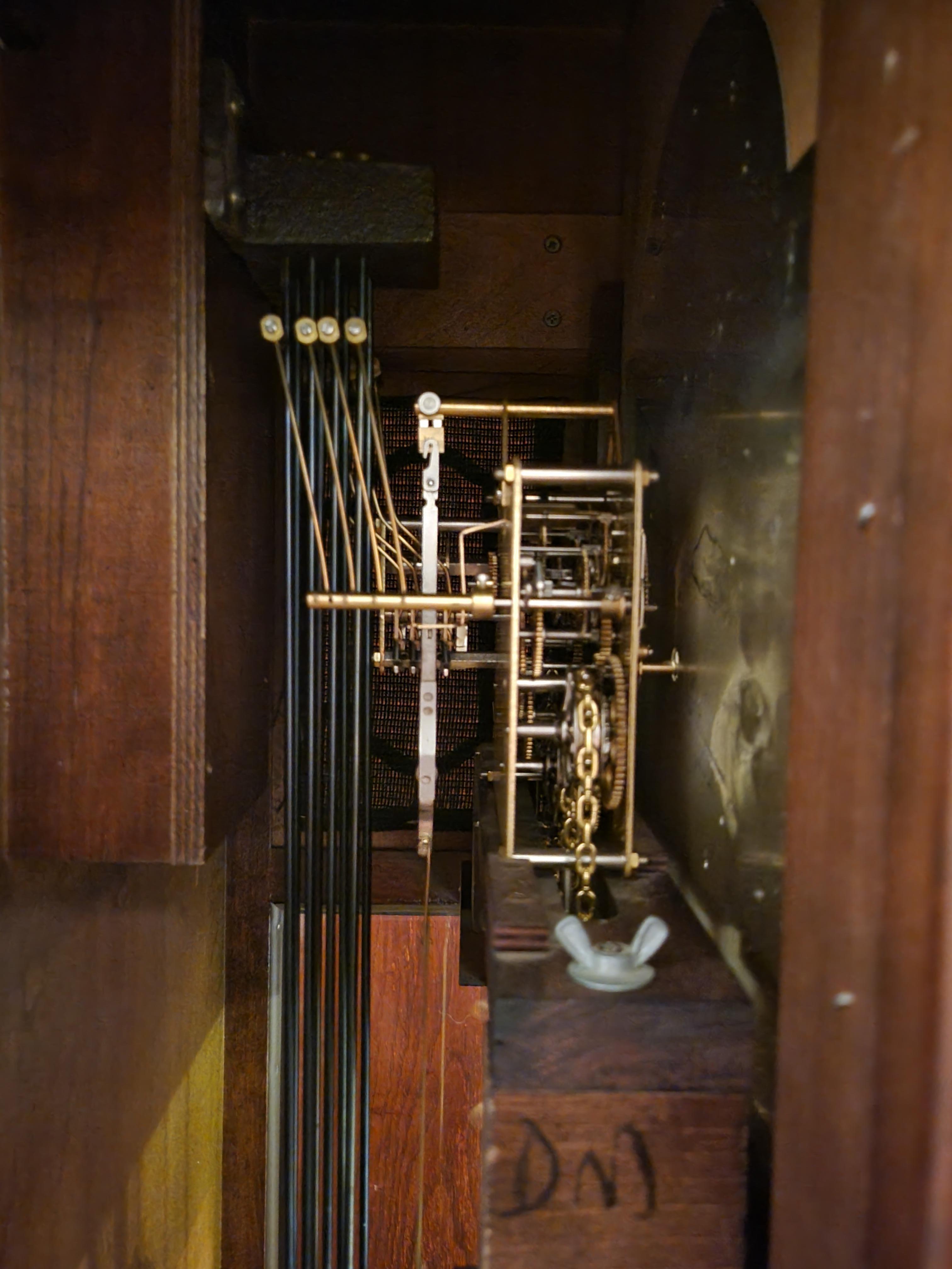 1980, Howard Miller Grandfather Clock, Westminster Chime, Walnut Case 5