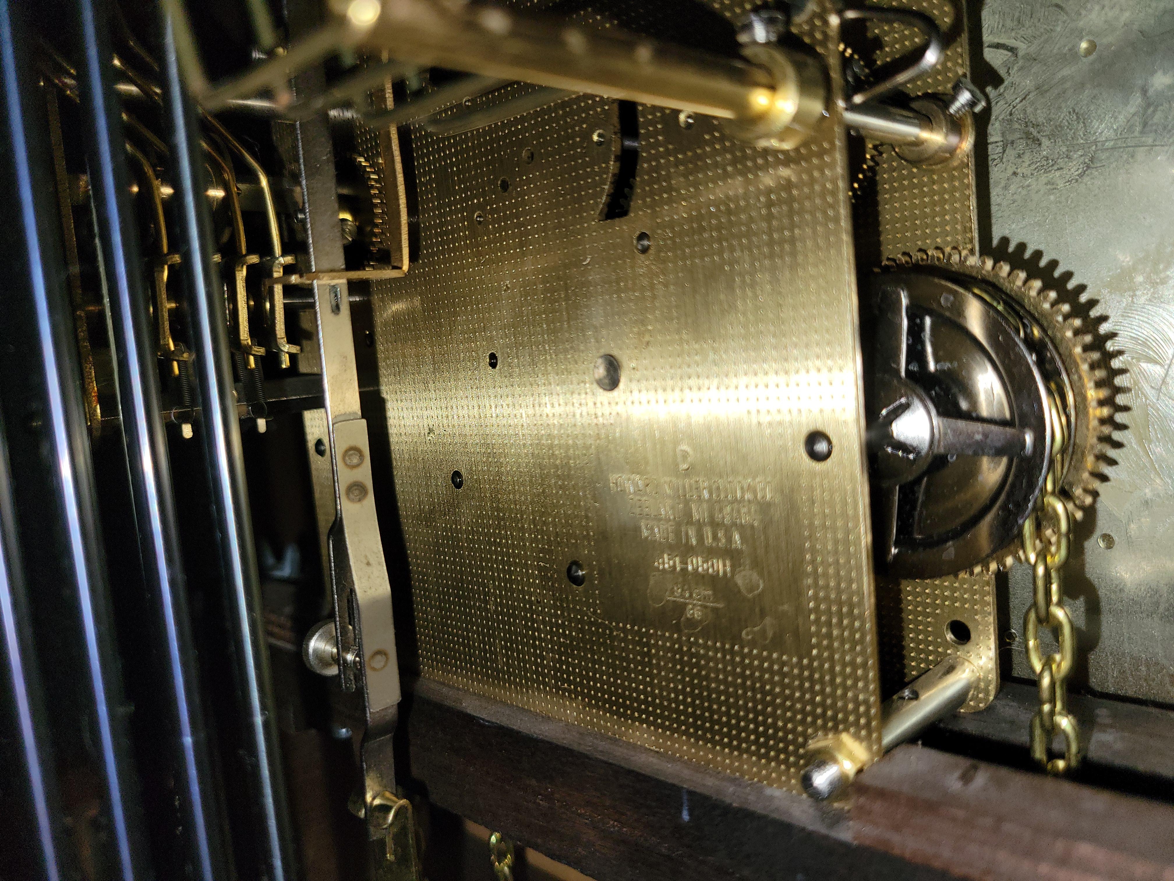 1980, Howard Miller Grandfather Clock, Westminster Chime, Walnut Case 6