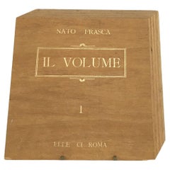 Vintage 1975 Italy Abstract Wooden Sculpture by Nato Frascà Il Volume The Book