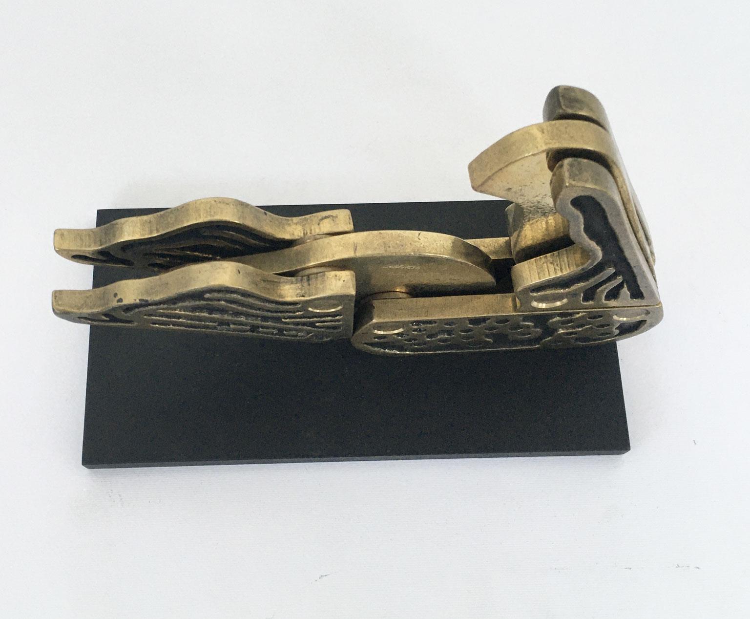 1980 Italy Bronze Abstract Kinetic Sculpture Bruno Chersicla Alambicco Still For Sale 6