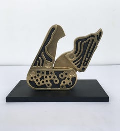 Sculpture cinétique abstraite en bronze de Bruno Chersicla Alambicco, Italie, 1980