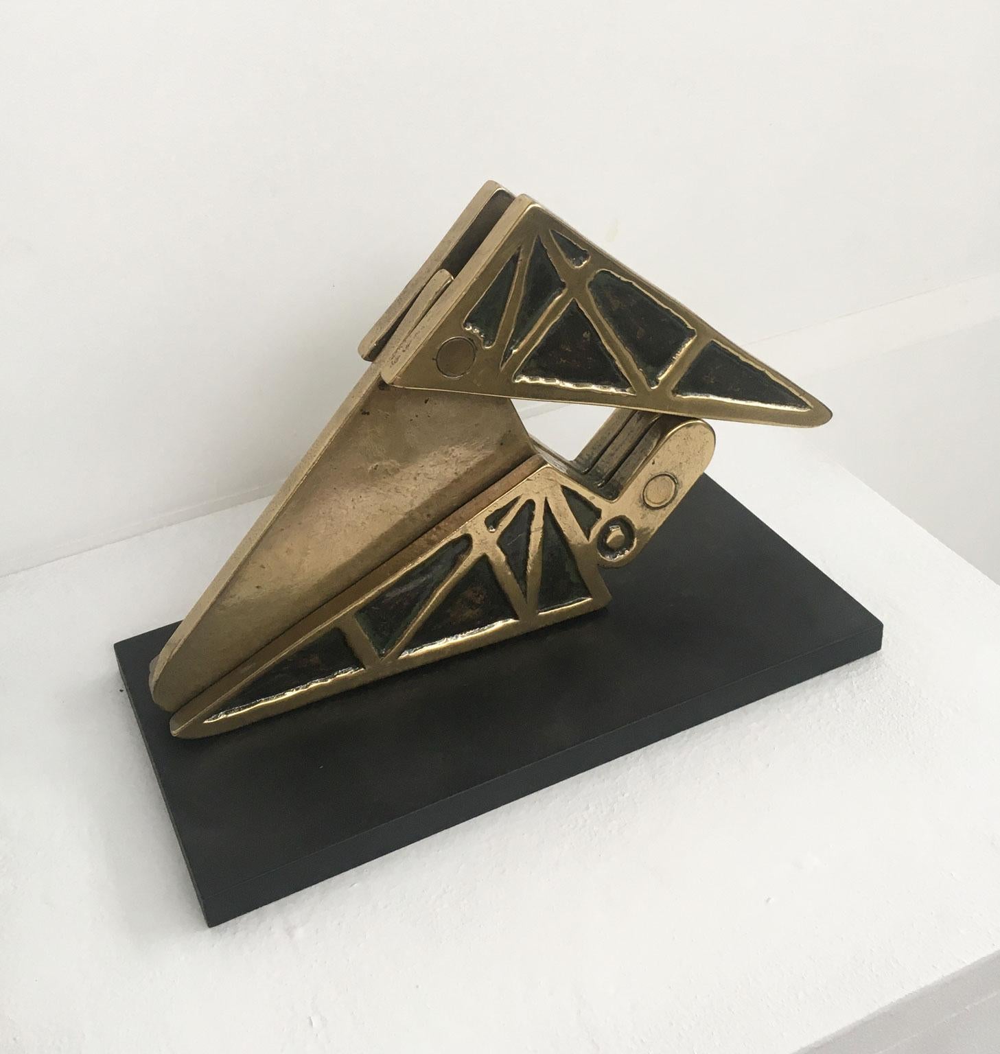 1980 Italy Bronze Abstract Kinetic Sculpture Bruno Chersicla Playwork For Sale 5