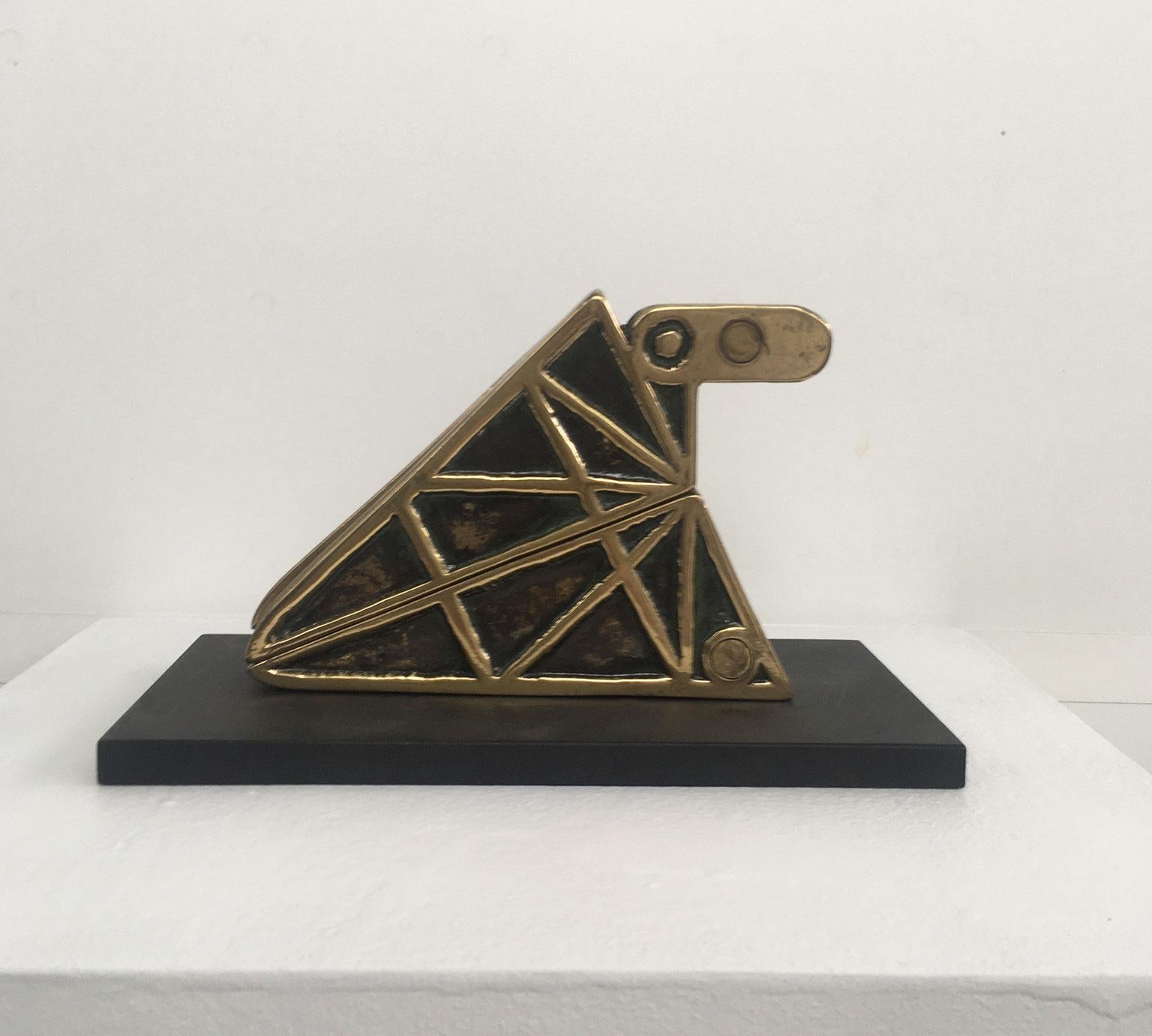1980 Italy Bronze Abstract Kinetic Sculpture Bruno Chersicla Playwork For Sale 14