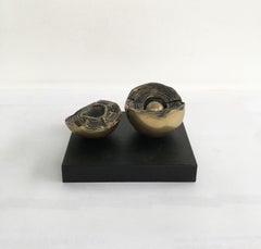 1980 Italy Bronze Abstract Kinetic Sculpture Franco Zazzeri Sfera Stratificata