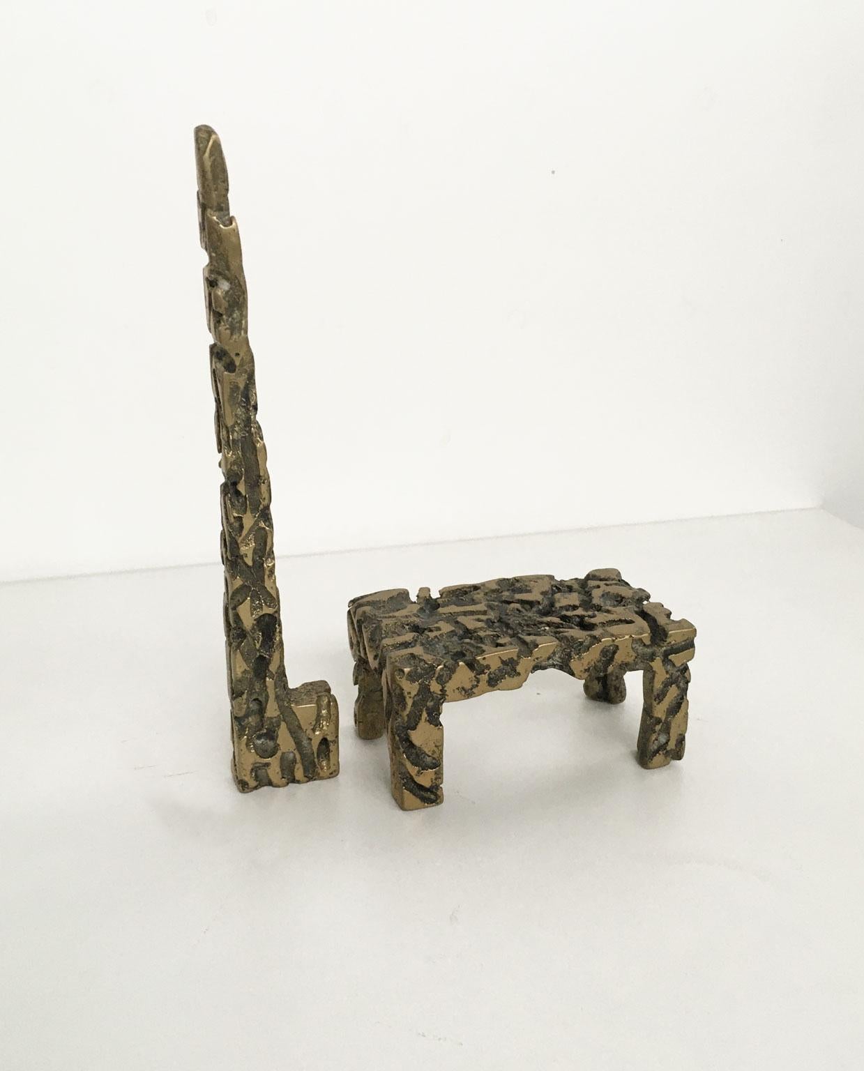 20th Century 1980 Italy Bronze Abstract Sculpture by Urano Palma Simbiosi For Sale