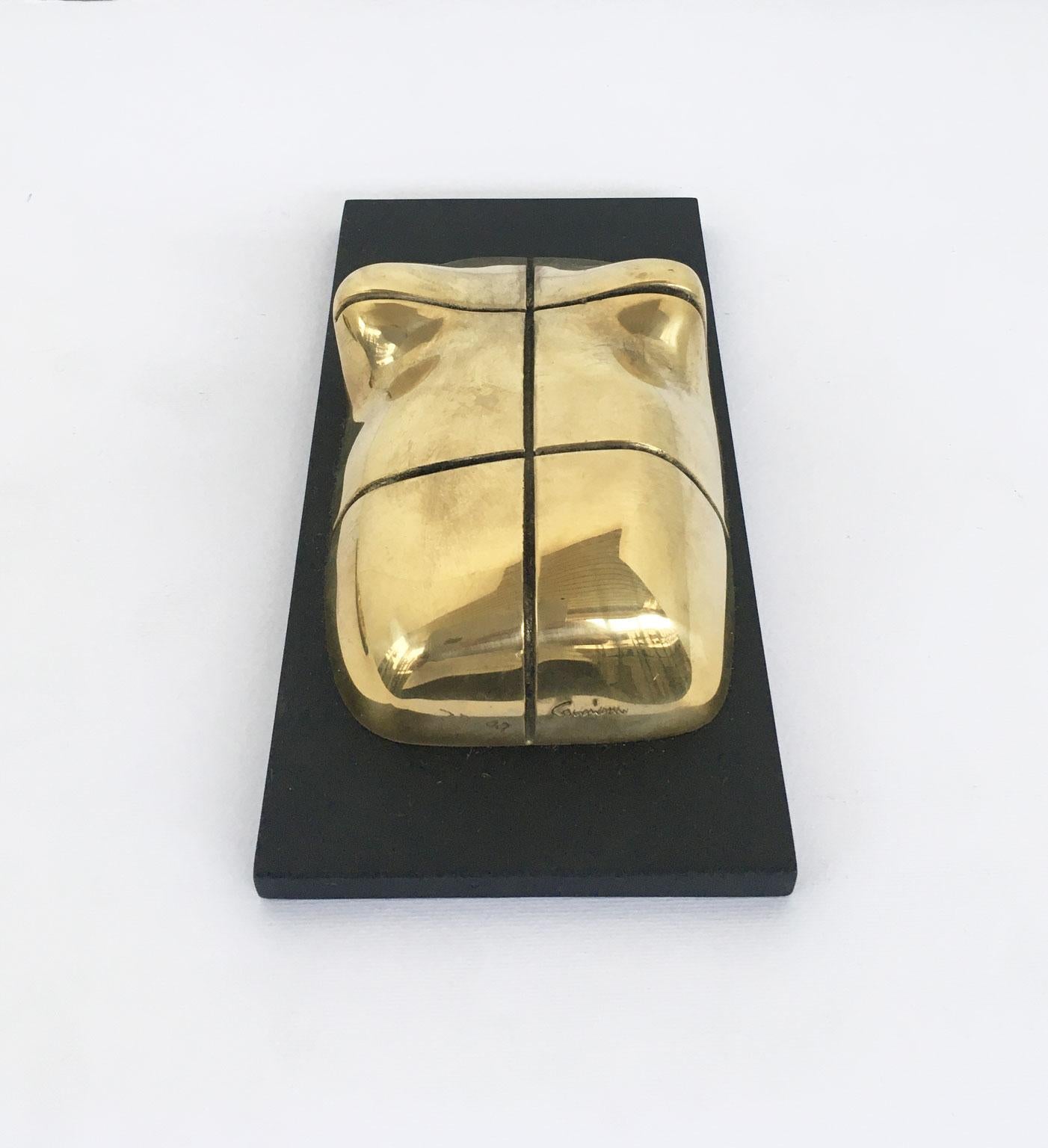 Abstrakte Bronzeskulptur Jiro Sugawara Orizzonte Femminile, Italien, 1980 (Italienisch) im Angebot
