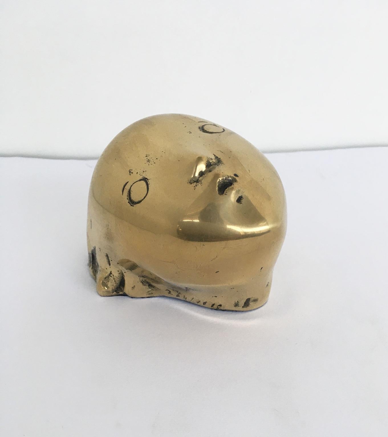Sculpture abstraite en bronze de tête de testa Piero Perin, Italie, 1980 en vente 8