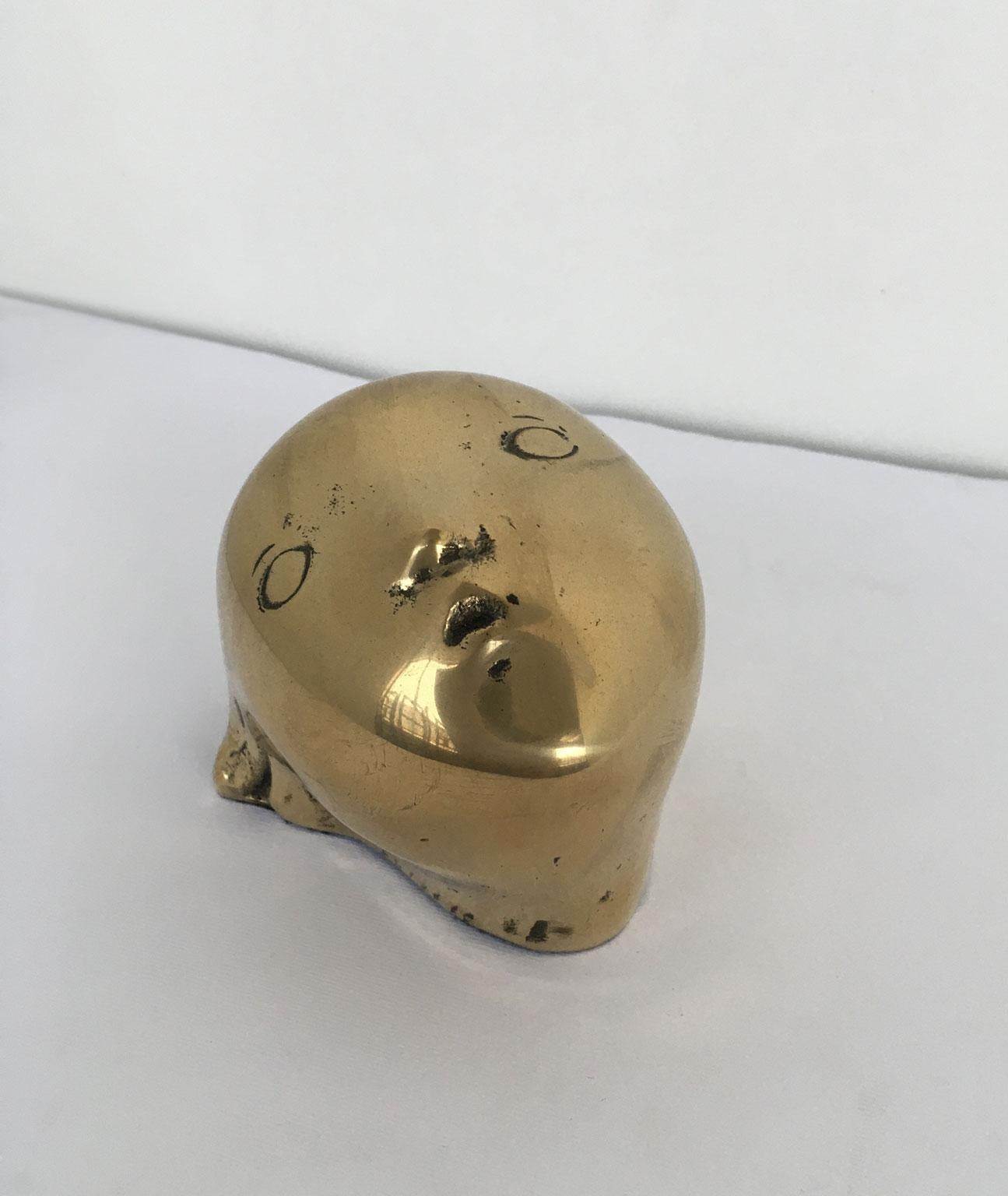 Sculpture abstraite en bronze de tête de testa Piero Perin, Italie, 1980 en vente 11
