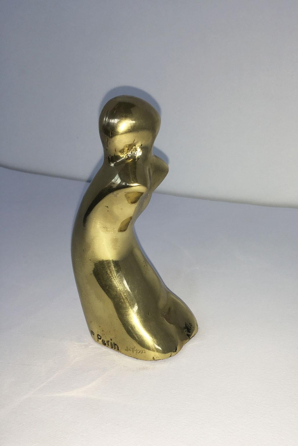 1980 Italy Bronze Abstract Sculpture Pietro Perin Figura Figure For Sale 7