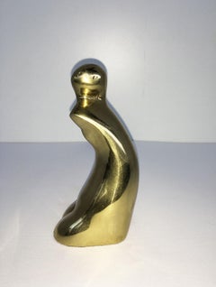 1980 Italy Bronze Abstract Sculpture Piero Perin Figura Figure