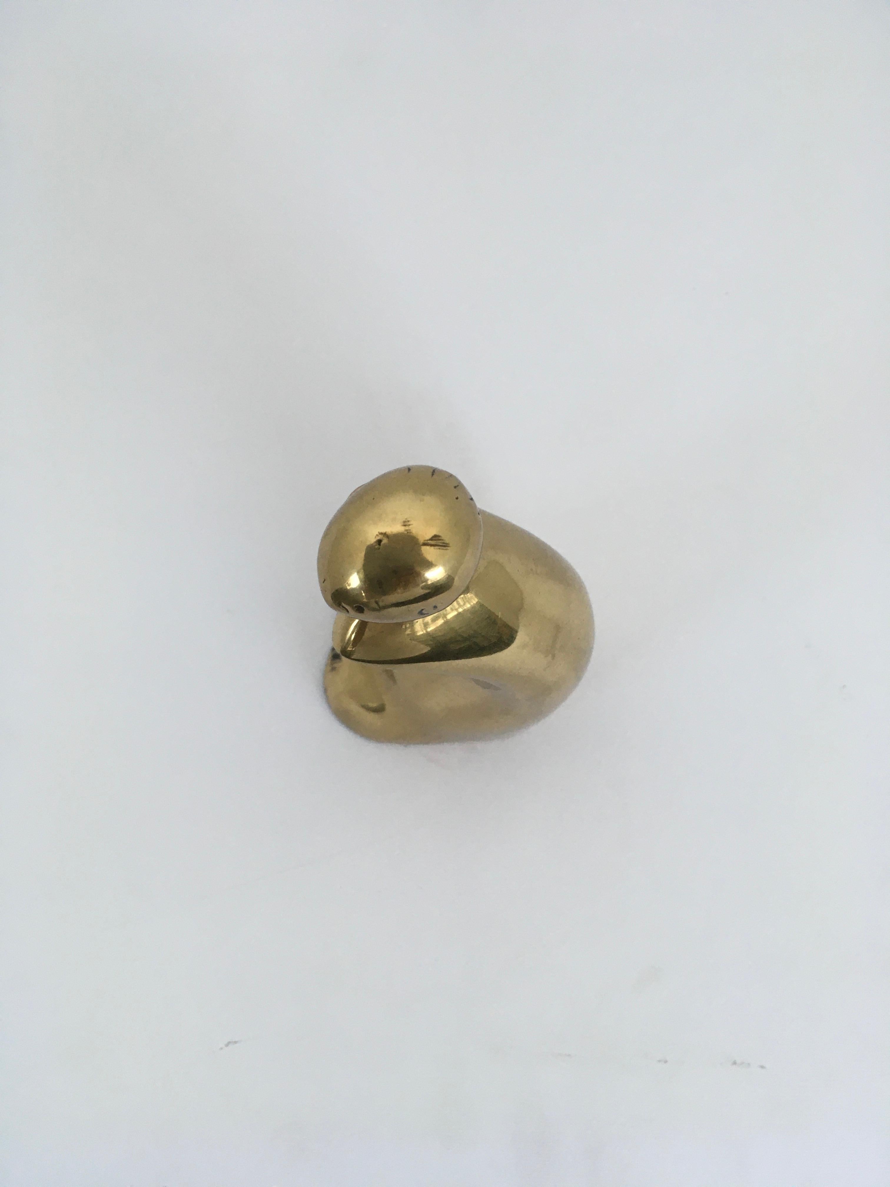 1980 Italien Bronze-Abstrakte Skulptur Pietro Perin-Figur, Figur im Angebot 2
