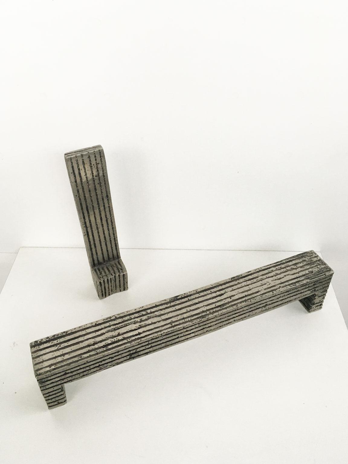 1980 Italia Bronce Escultura Abstracta Urano Palma Tavolo Del Politico E Sedia en venta 2