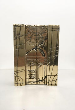 1980 Italia Scultura astratta in bronzo Walter Valentini Città del sole