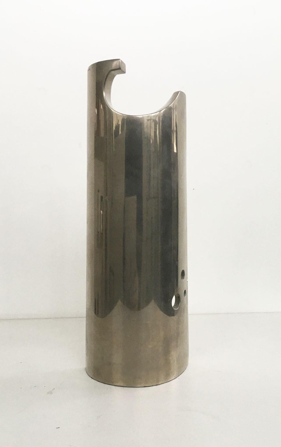 20th Century 1980 Italy Bronze Nickel Plated Abstract Sculpture by Edmondo Cirillo Stele For Sale