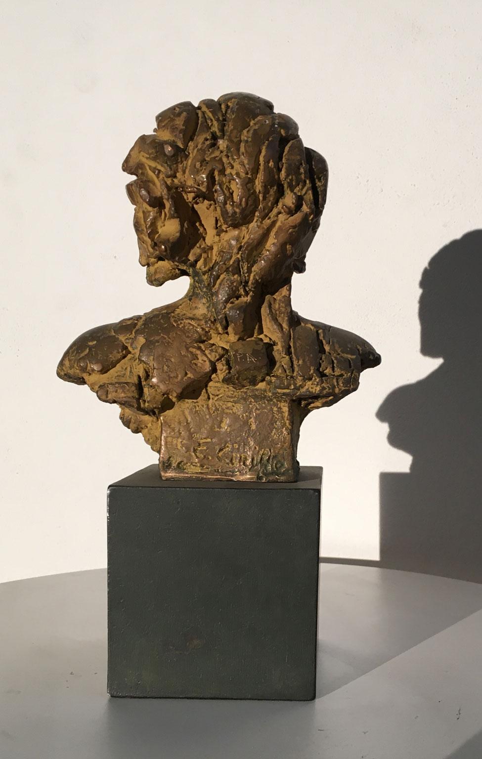 1980 Italien Bronzeskulptur von Edmondo Cirillo mit dem Titel Ulisse, Italien im Angebot 4