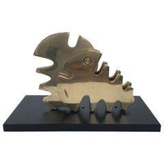 1980 Italy Bruno Chersicla Abstract Bronze Sculpture Vite