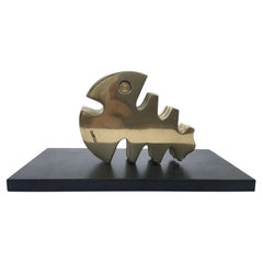 1980 Italy Bruno Chersicla Abstract Bronze Sculpture Vite