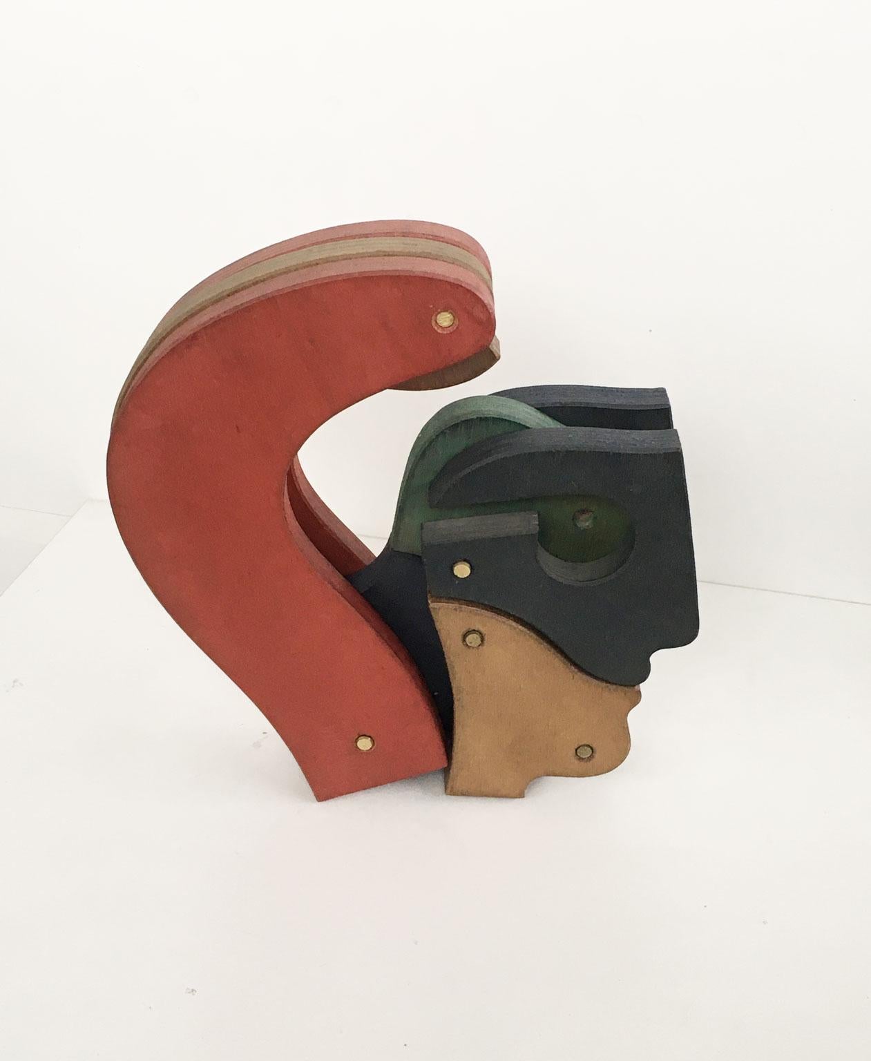 1980 Italy Kinetic Wooden Abstract  Sculpture by Bruno Chersicla For Sale 3