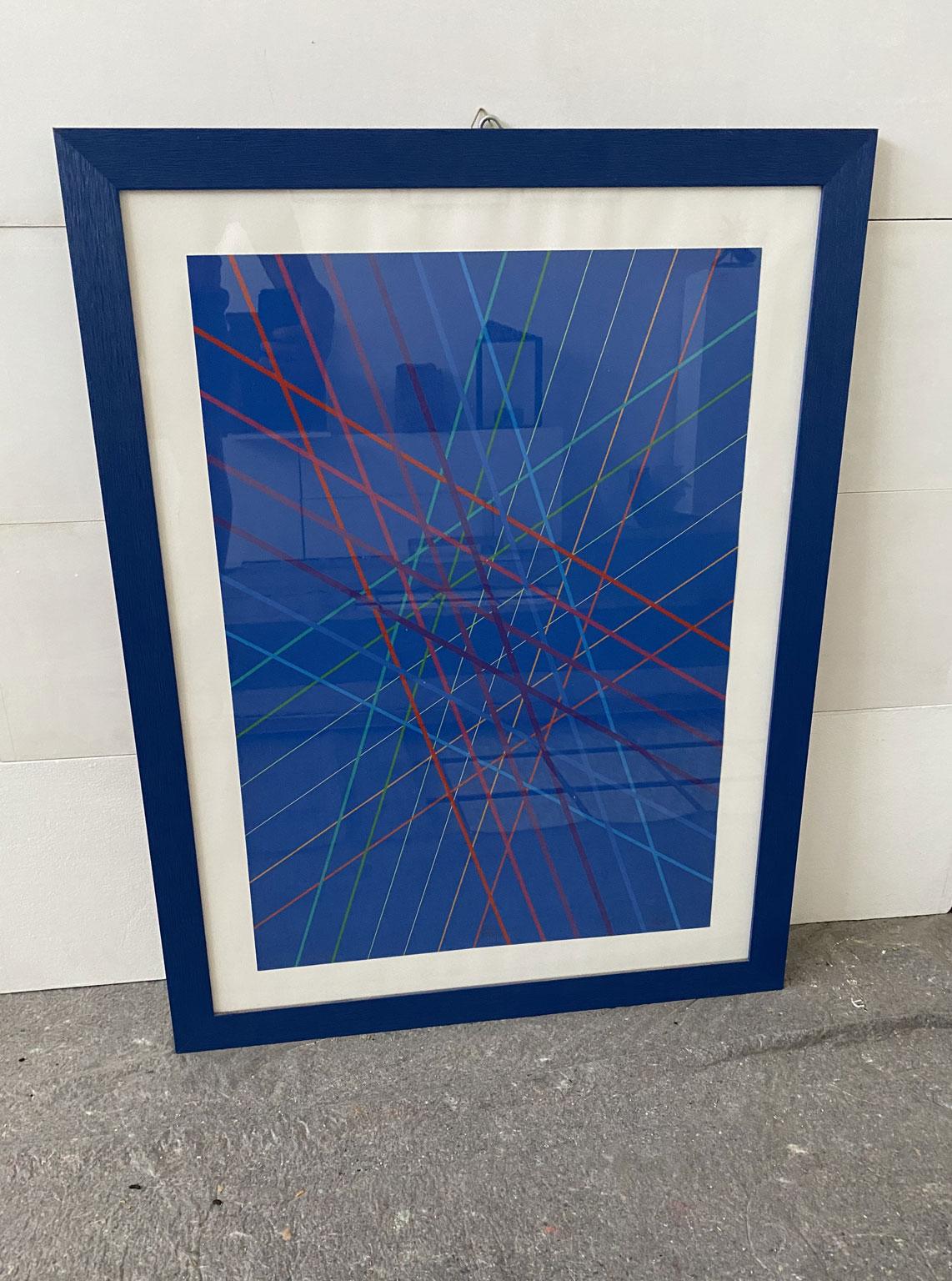 Minimaliste 1980 Italie Impression multiple sur papier de Paolo Minoli avec cadre en vente
