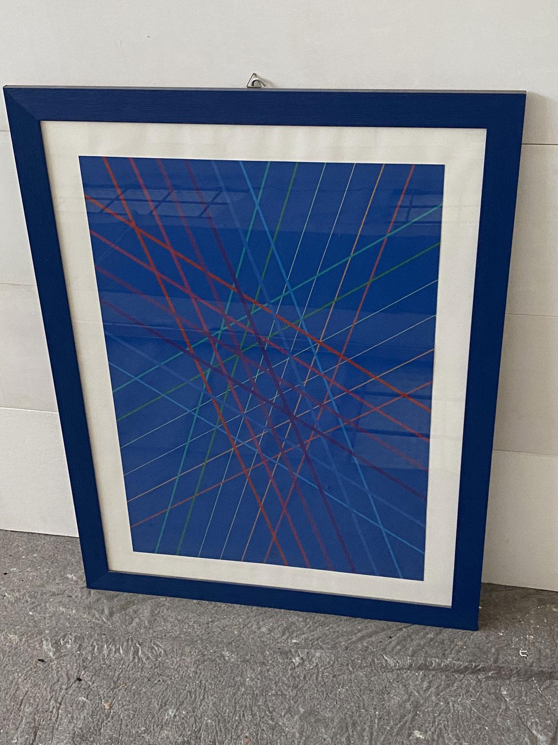 20ième siècle 1980 Italie Impression multiple sur papier de Paolo Minoli avec cadre en vente