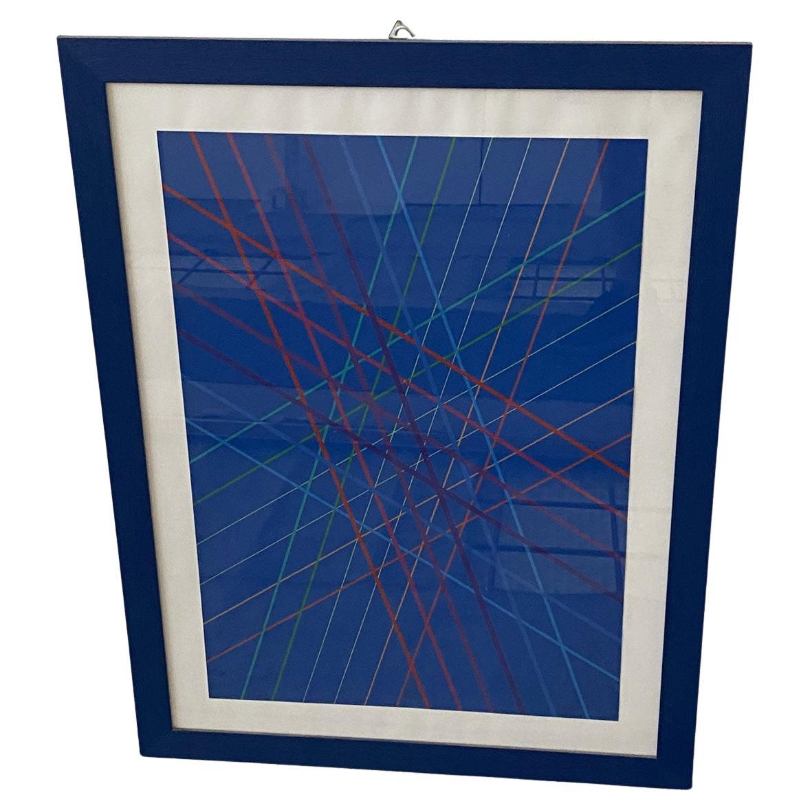 1980 Italie Impression multiple sur papier de Paolo Minoli avec cadre en vente