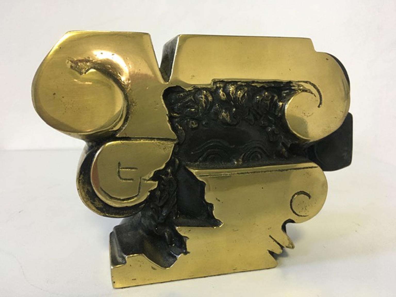 Sculpture d'architectes en bronze abstrait post-moderne italienne, 1980 en vente 9