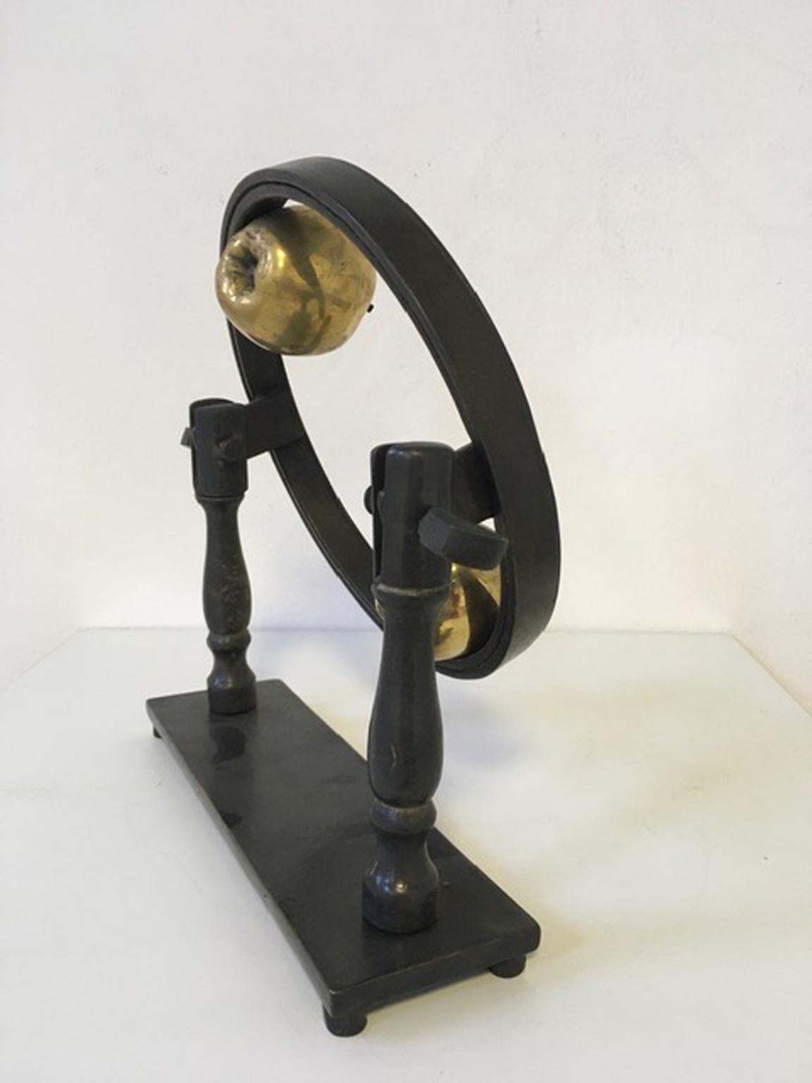 1980 Italy Post Modern Abstract Bronze Sculpture Little Universe on Earth For Sale 11