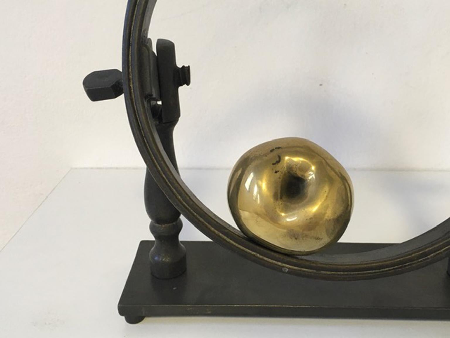 Post-Modern 1980 Italy Post Modern Abstract Bronze Sculpture Little Universe on Earth For Sale
