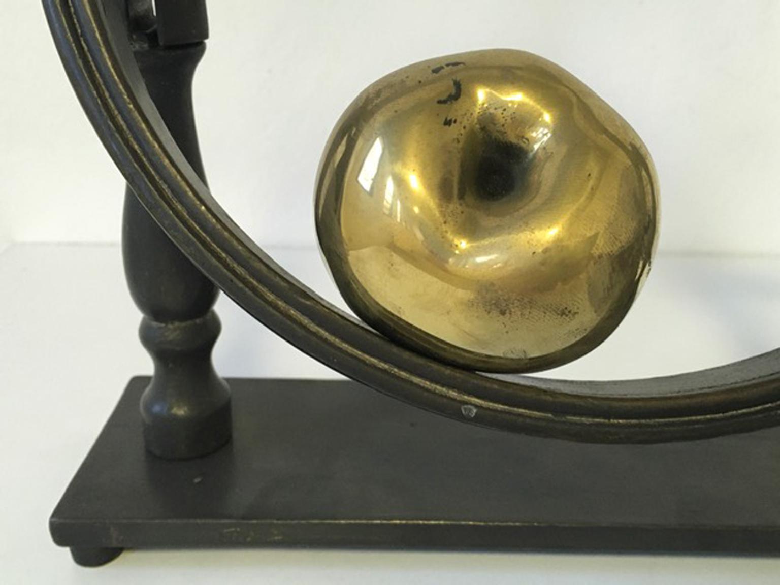 20th Century 1980 Italy Post Modern Abstract Bronze Sculpture Little Universe on Earth For Sale