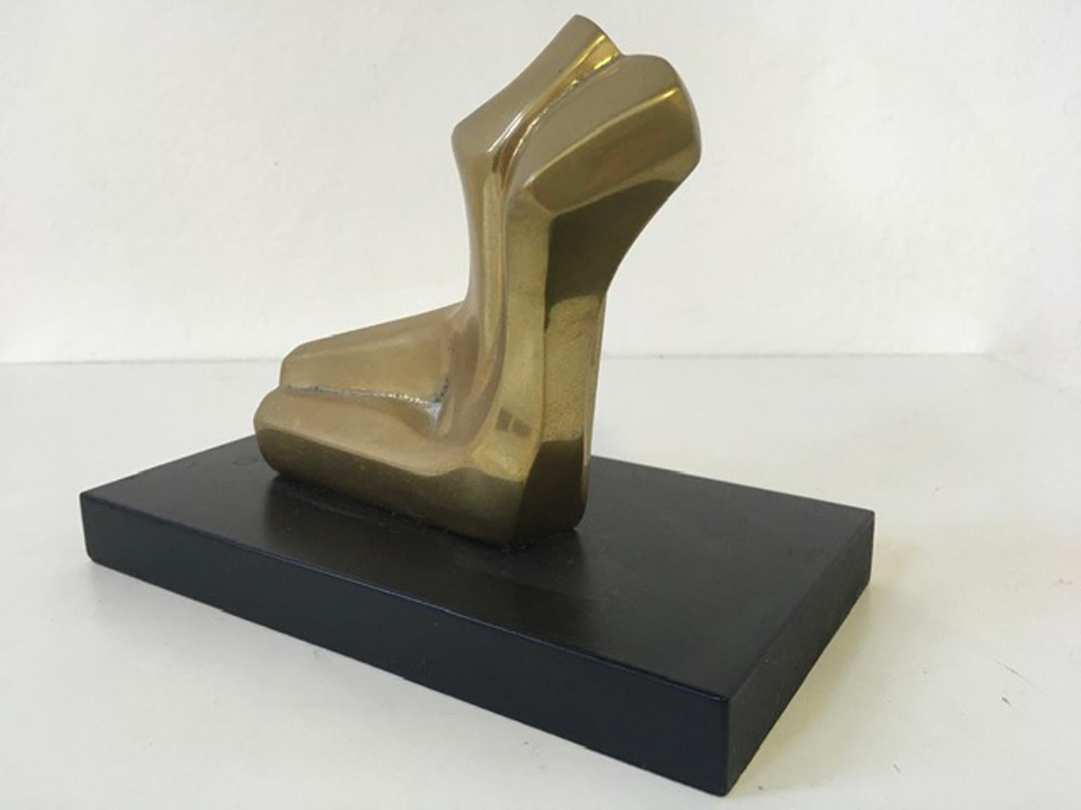 Post-Modern 1980 Italy Post Modern Abstract Bronze Sculpture the Bather