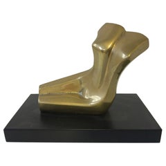 1980 Italia Escultura Post Moderna Abstracta de Bronce el Bañista
