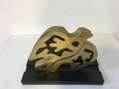 1980 Italy Post Modern Abstract Kinetic Bronze Sculpture The Dove Colomba