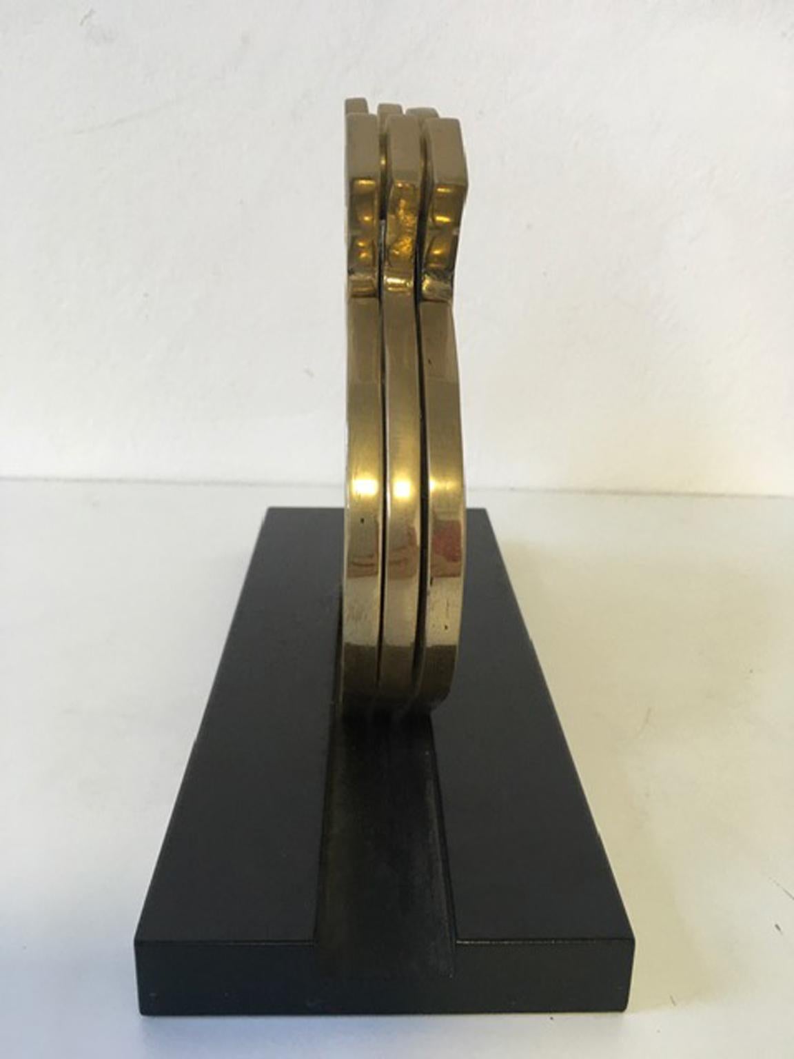 1980 Italy Post Modern Abstract Kinetic Bronze Sculpture The Dove Colomba For Sale 1