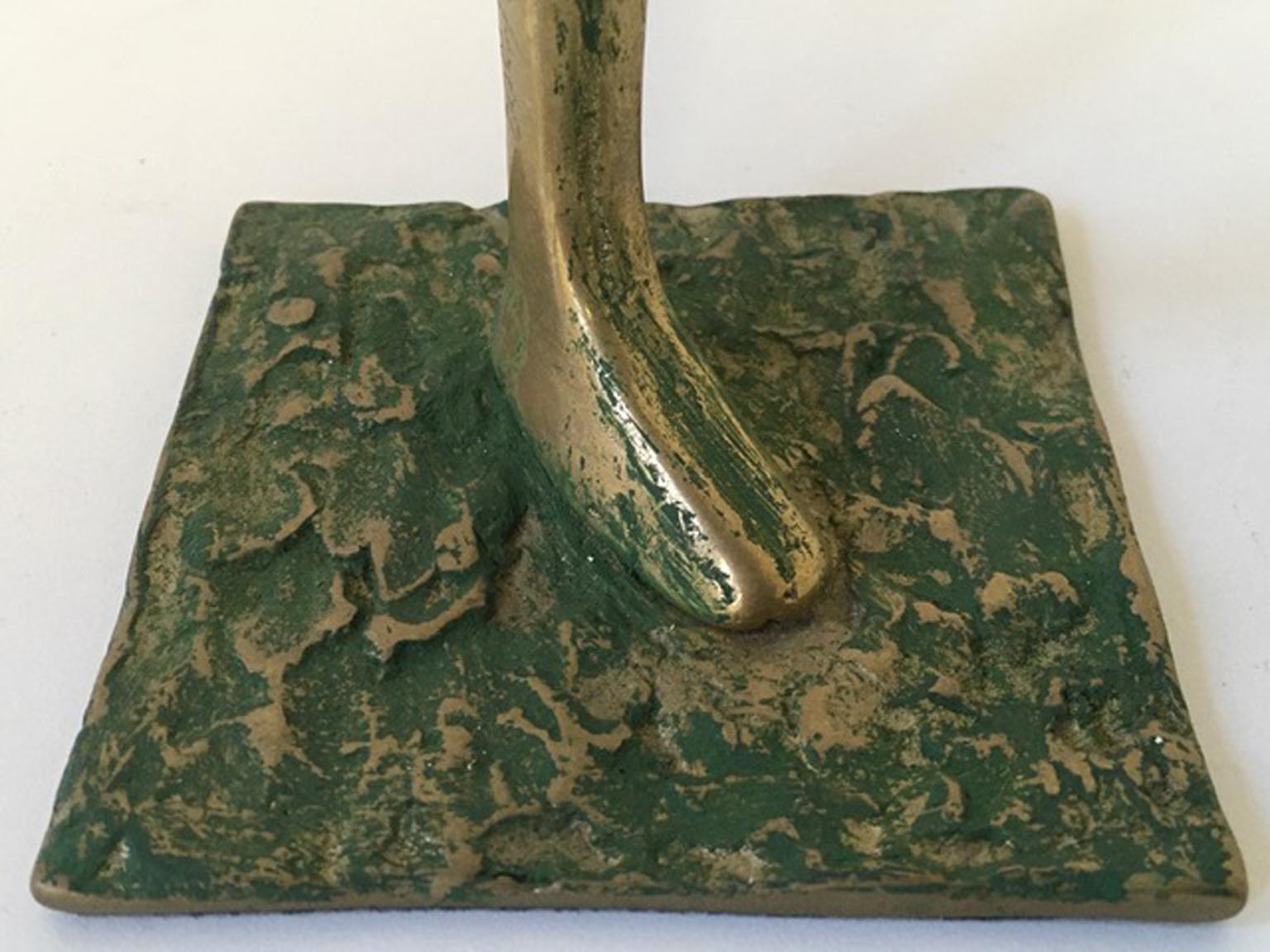 1980 Italy Post Modern Abstract Figurative Bronze Sculpture by Marisa Ruberti For Sale 4