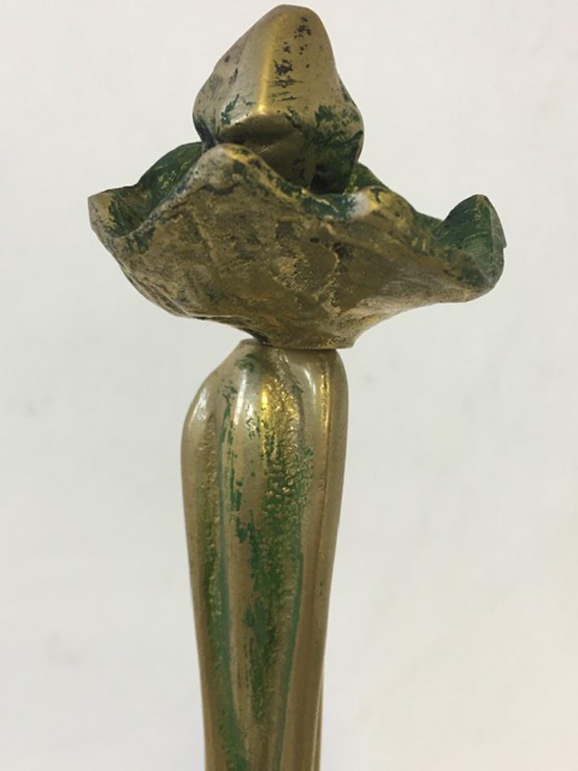 1980 Italy Post Modern Abstract Figurative Bronze Sculpture by Marisa Ruberti For Sale 8