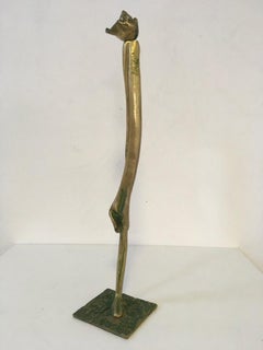 1980 Italy Post Modern Abstract Figurative Bronze Sculpture by Marisa Ruberti