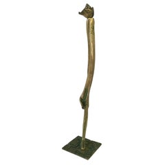 1980 Italy Post Modern Abstract Figurative Bronze Sculpture by Marisa Ruberti
