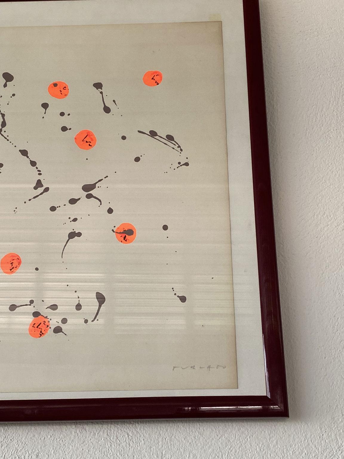 20ième siècle 1980 Italie post-moderne Abstract Multiple Print on Paper by Giulio Turcato en vente