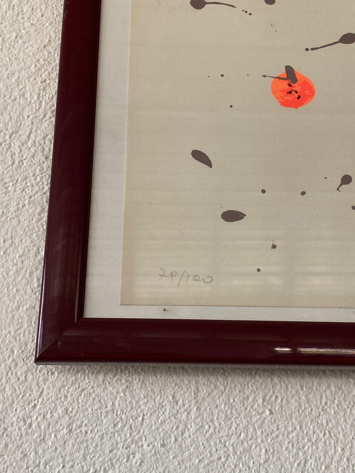 1980 Italie post-moderne Abstract Multiple Print on Paper by Giulio Turcato en vente 1